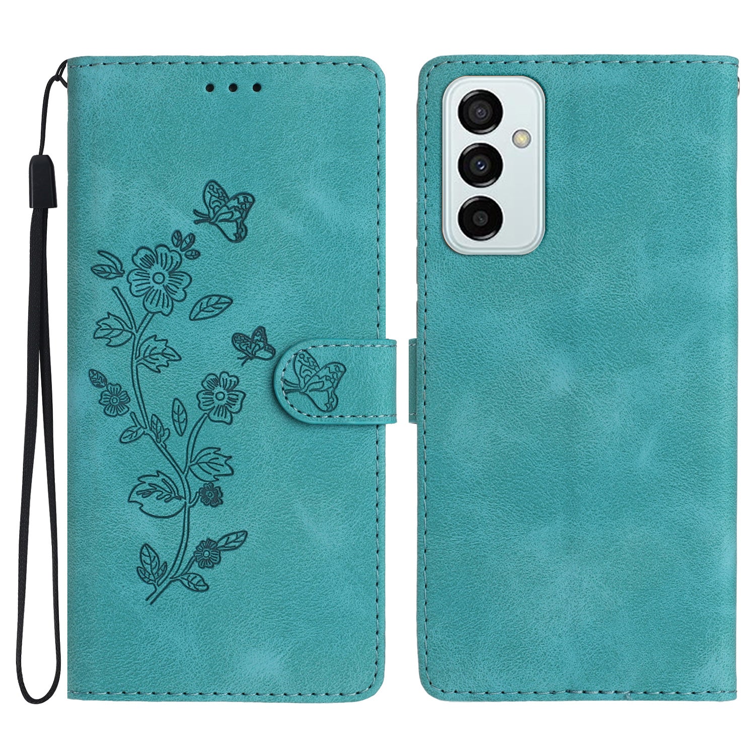 For Samsung Galaxy M52 5G Anti-drop Imprinted Flower Phone Case Wallet Stand Leather Cover For Samsung Galaxy M52 5G Anti-drop Imprinted Flower Phone Case Wallet Stand Leather Cover